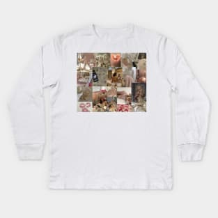 coquette aesthetic collage Kids Long Sleeve T-Shirt